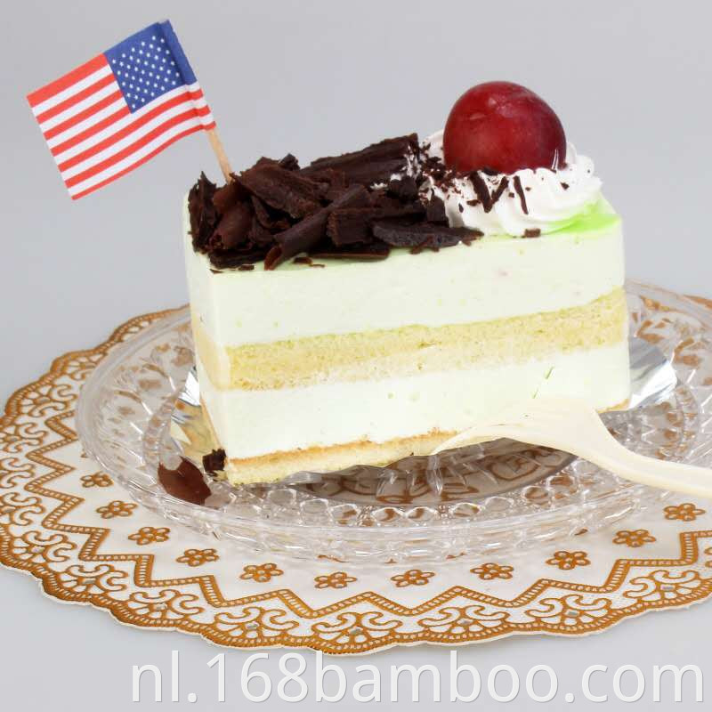 Wooden cake flag